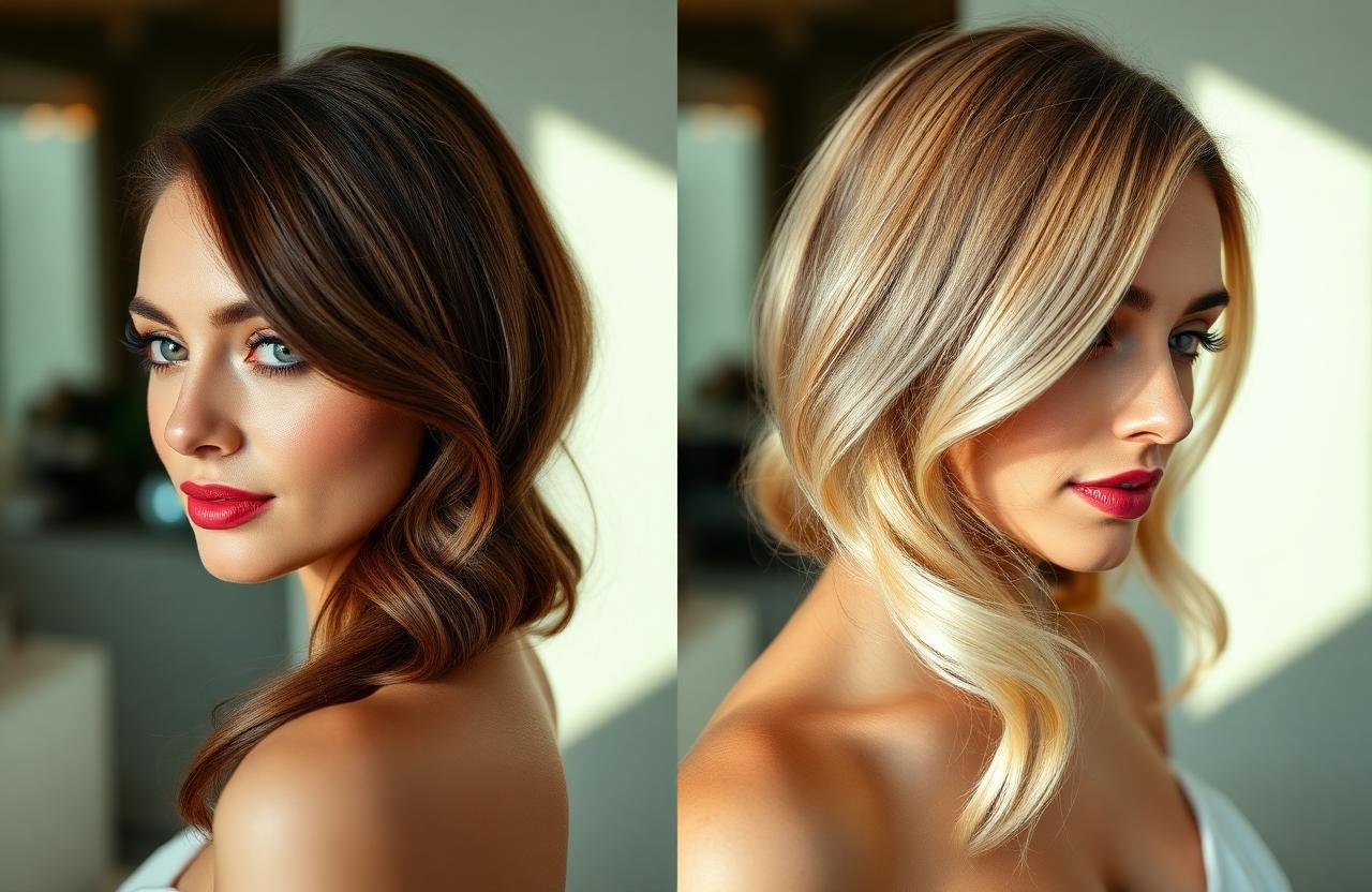 Before and after hair transformation